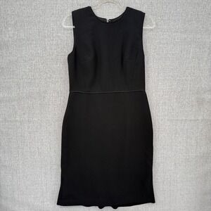 Ann Taylor Black Sleeveless Sheath Dress Career Office Wear Sz 6 S Old Money LBD